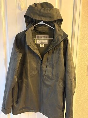 Burton Men's Olive Green Hooded Snowboard Jacket